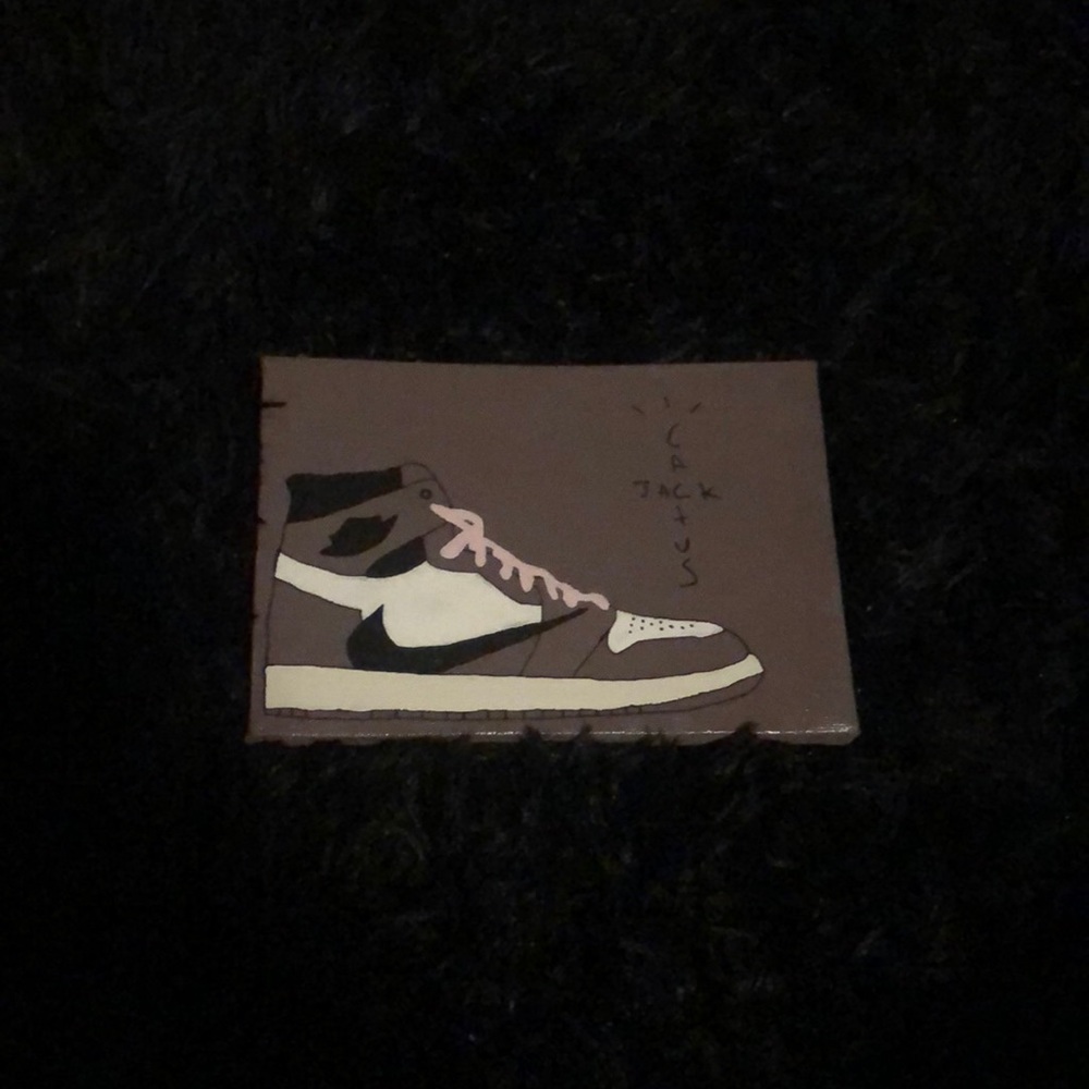 Travis Scott Jordan 1 painting (hand painted)